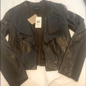 Cole Haan size M brown leather jacket NWT